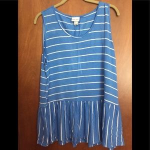 Sleeveless Blue Top. NWOT.
